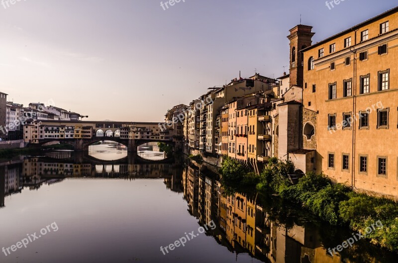 Florence Tuscany Italy Ponte Vecchio Landscape