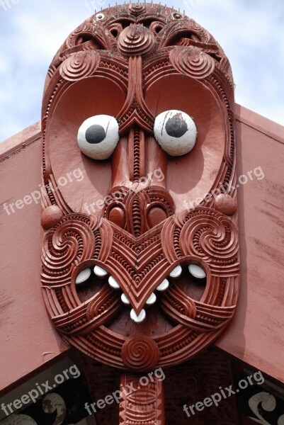 Maori Mask Rotorua Indigenous Free Photos