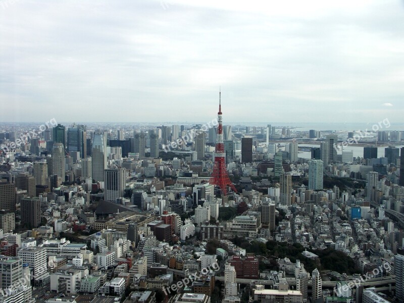 Japan Tokyo Tokyo Tower Cityscape Free Photos