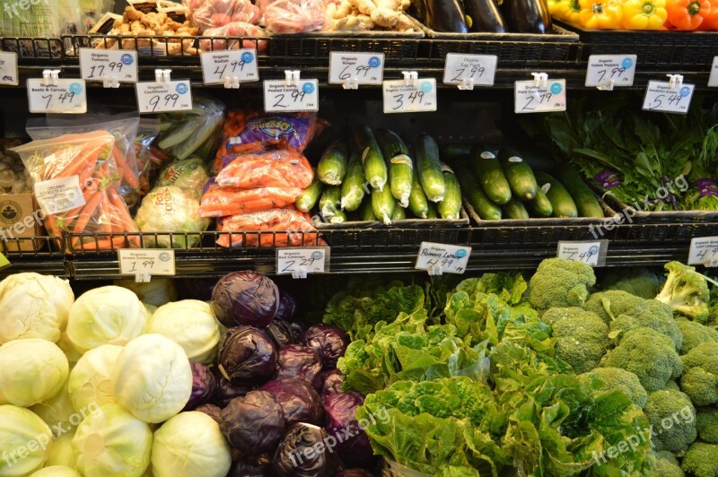 Vegetables Supermarket Market Food Healthy