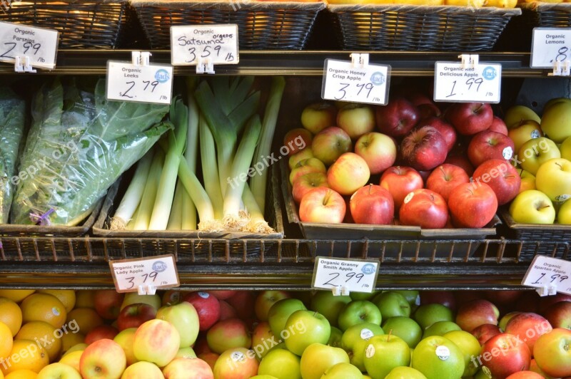 Fruit Vegetables Supermarket Market Food