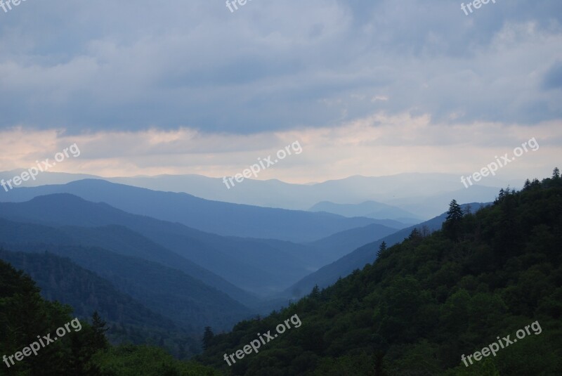 Great Smoky Mountains Gsmnp National Park Mountains Fog