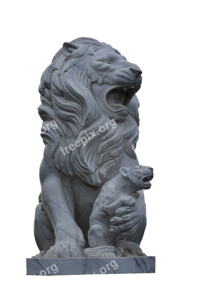 Lion Statue Monument Sculpture Object