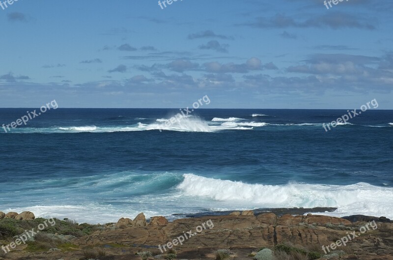 Waves Sea Ocean Wave Background Sunlight