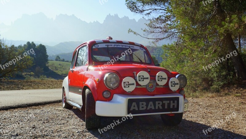 Seat 600 Abarth Red Car Vintage