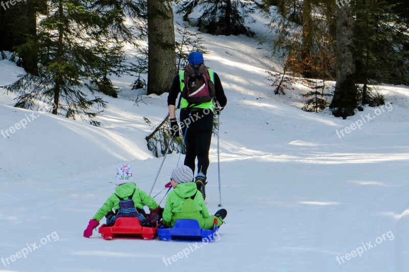 Slide Winter Snow Fun Sleigh Ride