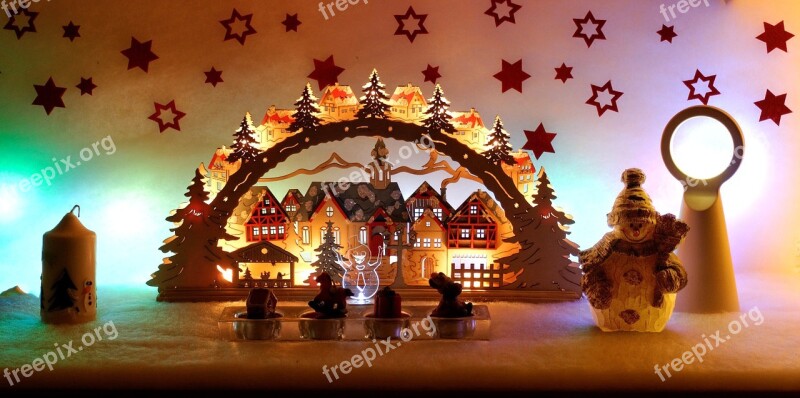 Christmas Candle Arches Light Lighting Fairy Bow