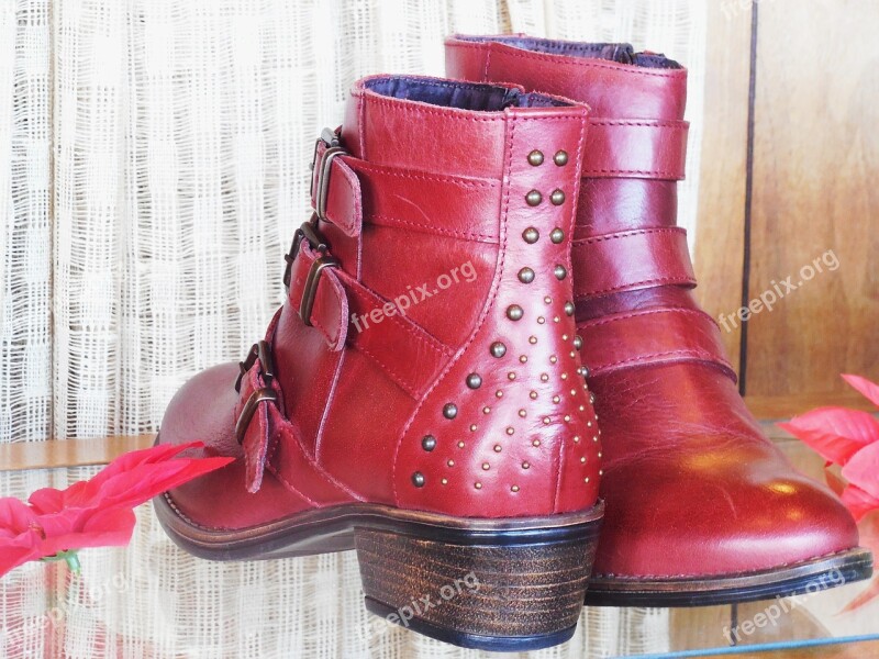 Leather Boots Footwear Fashion Female