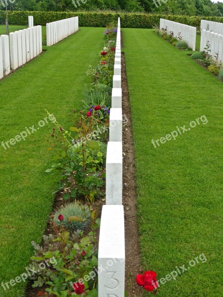 Gravestones Military Remembrance Tombstones Cemetery