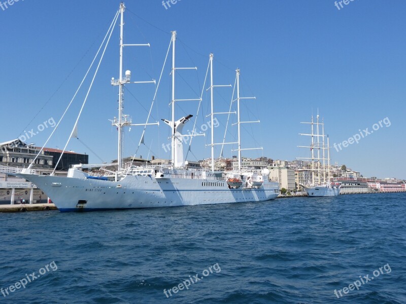 Turkey Bosphorus Side Sailing Ship