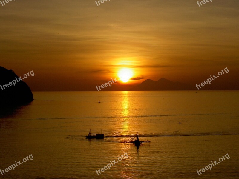 Sunset Holiday Indonesia Setting Sun Brand