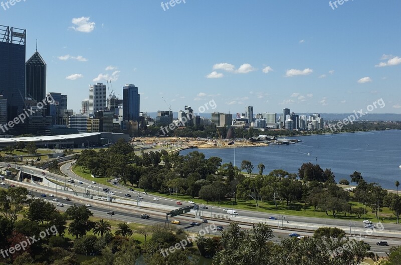 Perth City Skyline City Australia Perth