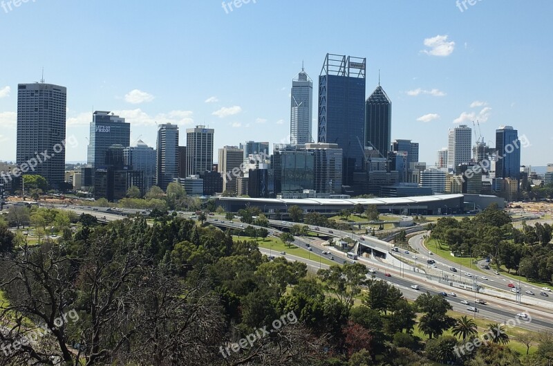 Perth City Skyline City Australia Perth