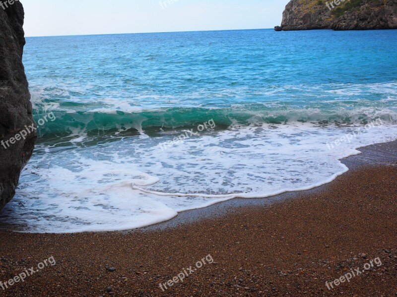 Sea Wave Beach Pebble Beach Pebble