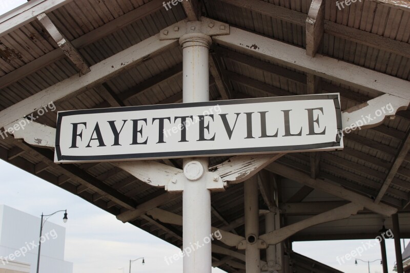 Sign Train Station Fayetteville Free Photos