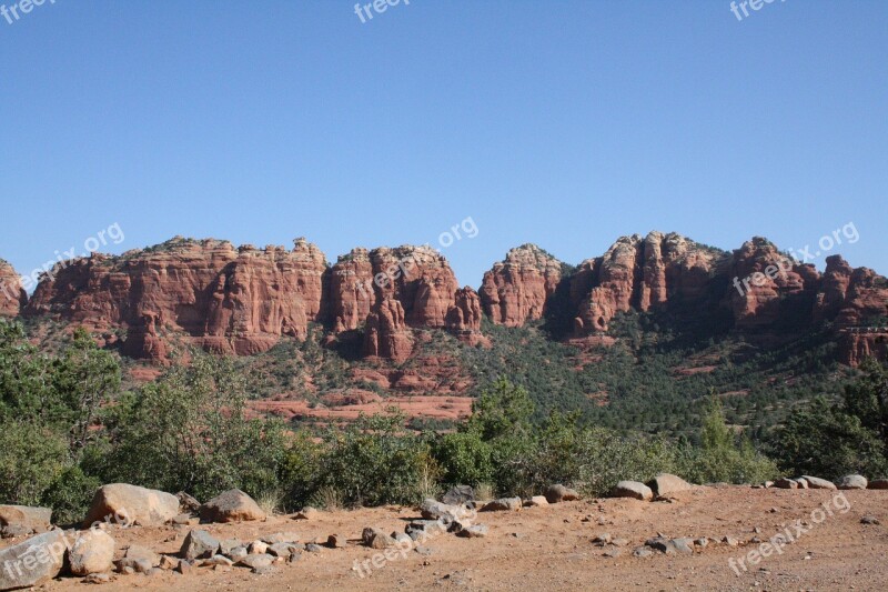 Usa Arizona Sedona Cliff Red Rocks