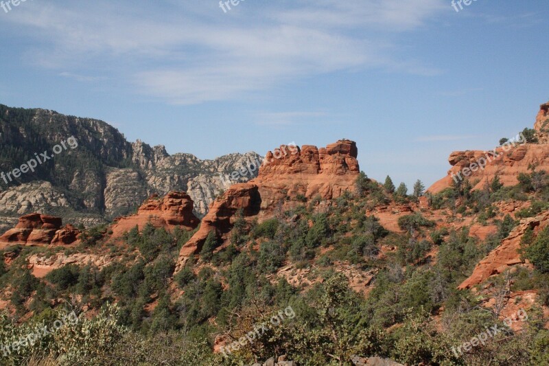 Usa Arizona Sedona Cliff Red Rocks