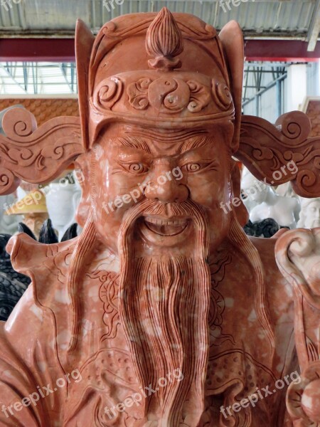 Viet Nam Temple Gods Statue Carver