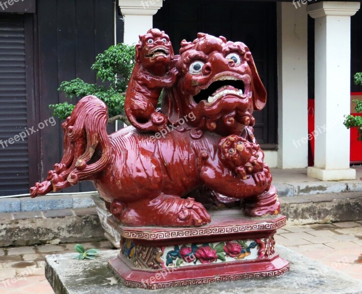 Viet Nam Hanoi Temple Dragon Temple Of Literature