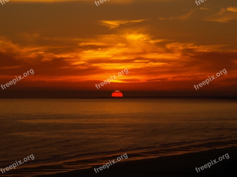 Sunset Algarve Portugal Free Photos