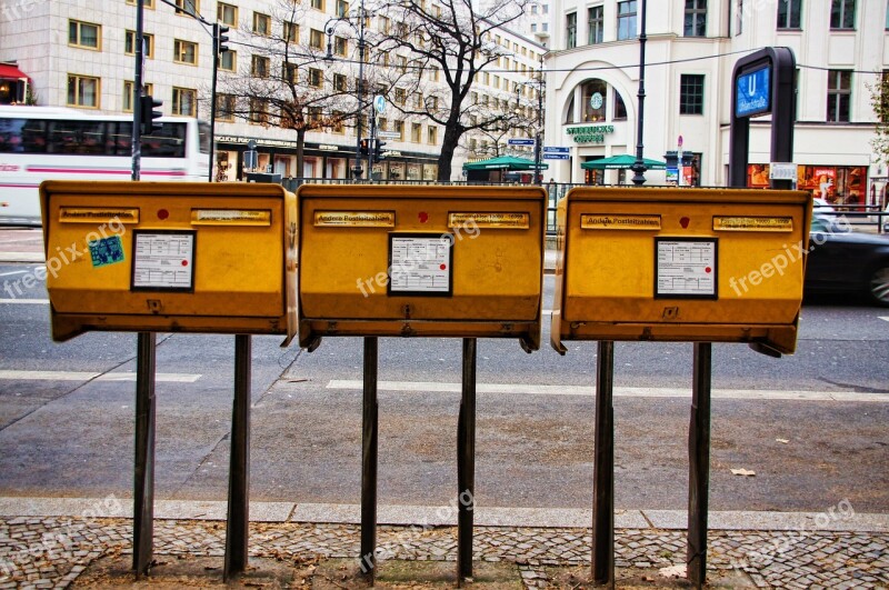 Mailbox Road City Berlin Street Scene