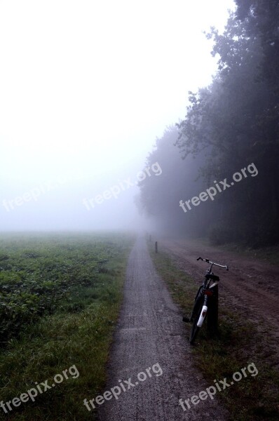 Trail Landscape Fog Misty Filed