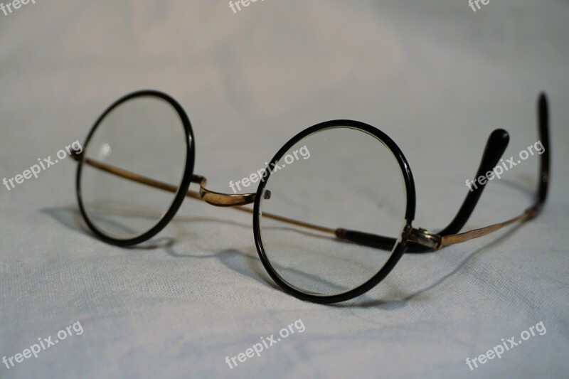 Glasses Round Vollrandbrille Old Reading Glasses Antique