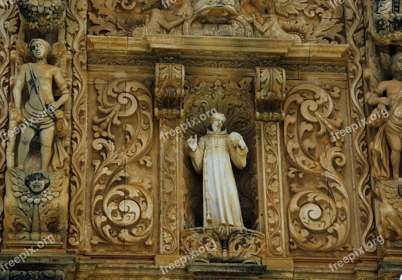 Brazilwood Bahia Statue São Francisco Church Portal