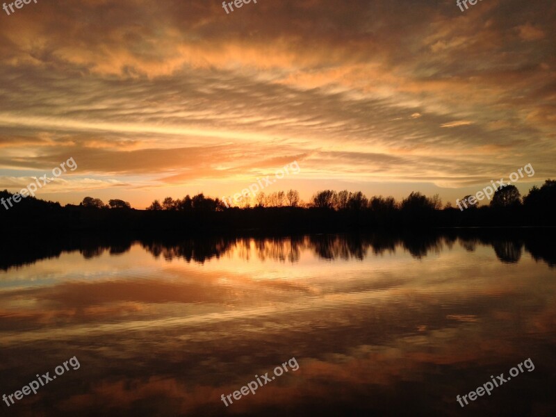 Sky Sunset Norfolk Broads Nature