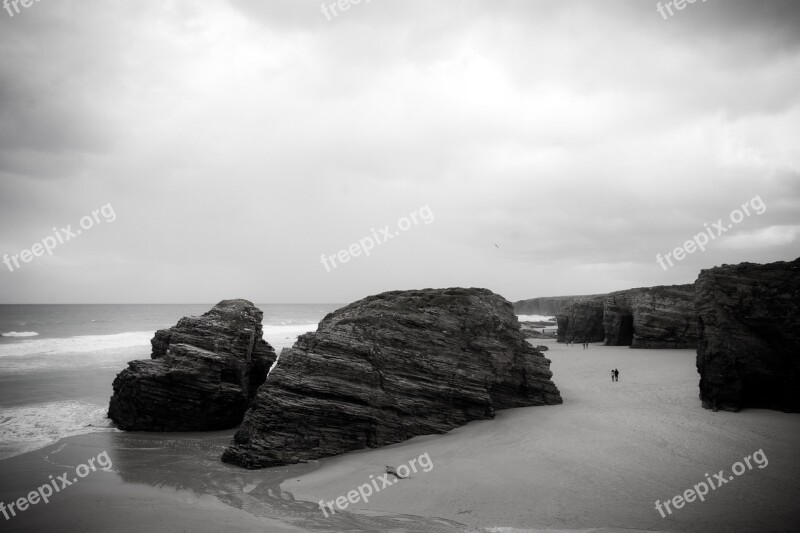 Beach Sea Landscape Clouds Beach Of The Cathedrals