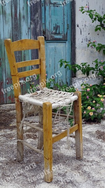 Chair Old Outdoor Seat Wooden