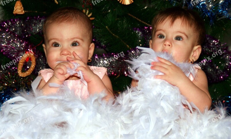 Sisters Twin Snowflakes Christmas Christmas Tree