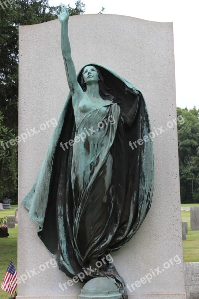 Brass Monument Cemetery Grief Metal