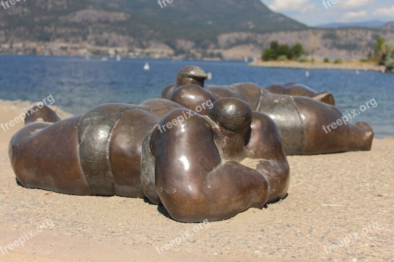 Sculpture Nature Sand Beach Metal Sculpture Metal