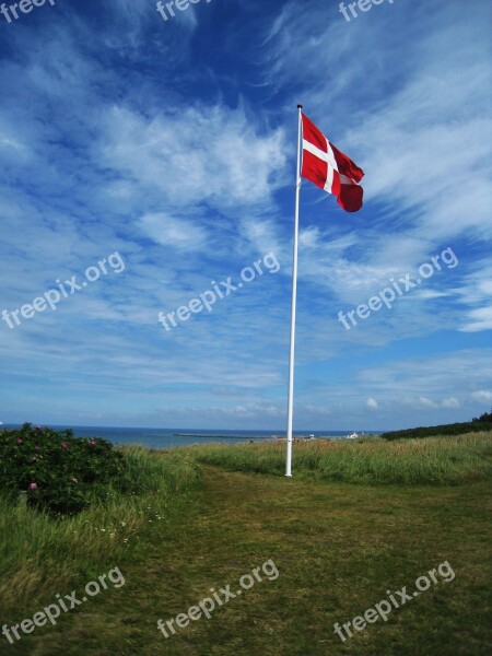 Danish Flag Flagpole Hirtshals Danish Flag