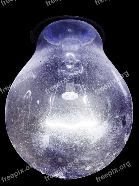 Light Bulb Pear Colorful Glass Lamp