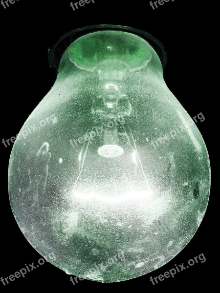 Light Bulb Pear Colorful Glass Lamp