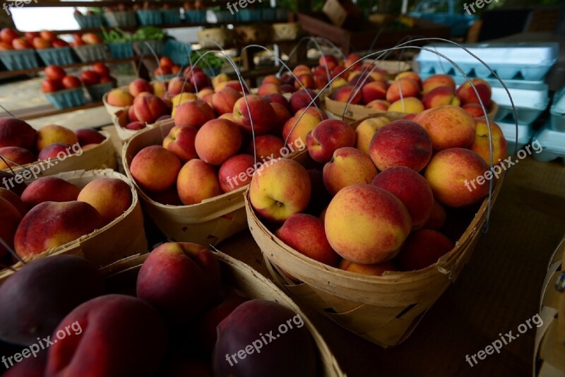 Peaches Fresh Farmers Market Food Fruit