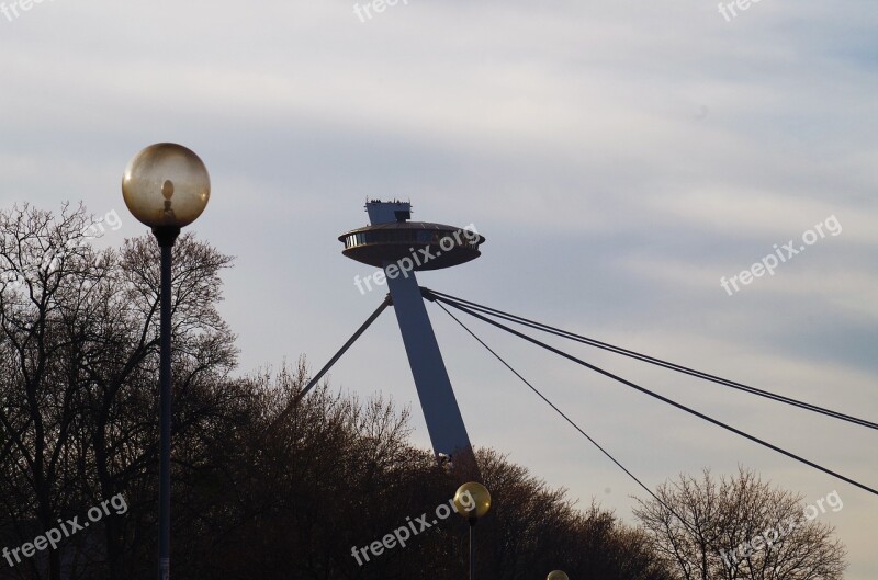 Bratislava Danube Slovakia Ufo Bridge