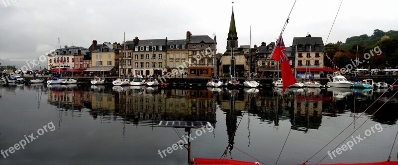 France Honfleur Harbor French Normandy