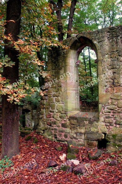 Ruin Autumn Architecture Burgruine Forest