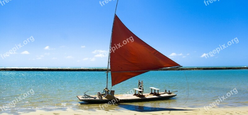 Boat Red Canvas Candle Cottage Mar