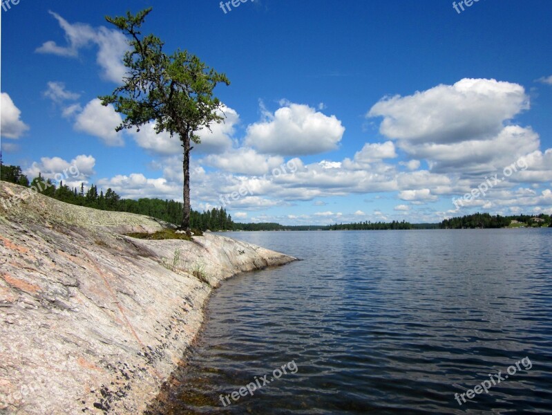 Canadian Shield Lake Of The Woods Rock Precambrian Lake