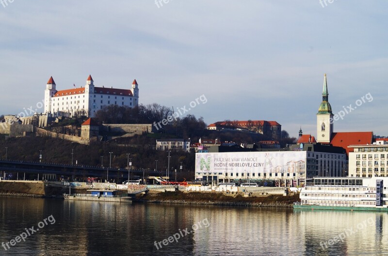 Castle Bratislava Slovakia Danube City