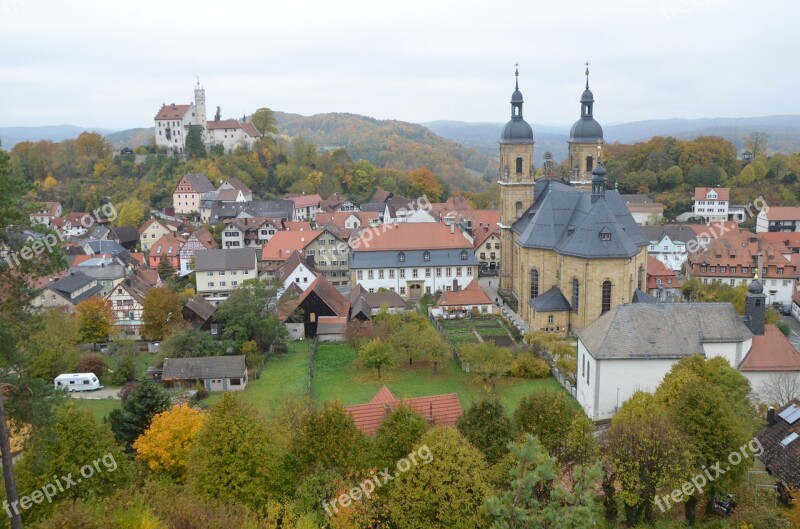 Gößweinstein Historic Center Cathedral Mountain Town Historically