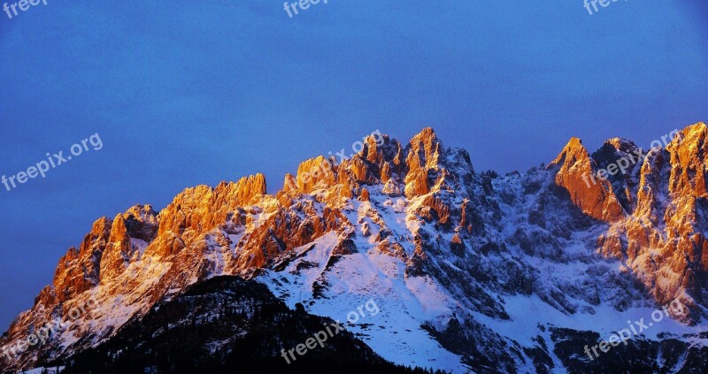 Mountains Wilderkaiser Alpine Kaiser Mountains Ellmauer Halt