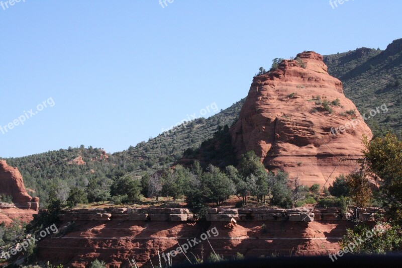 Usa Arizona Sedona Cliff Red Rocks