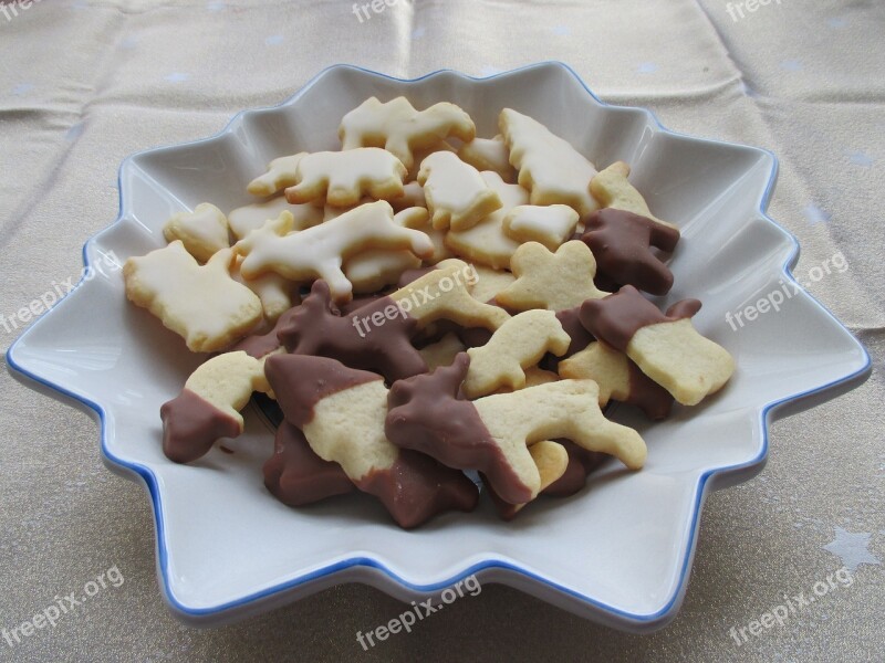 Cookie Advent Plate Pastries Christmas Time