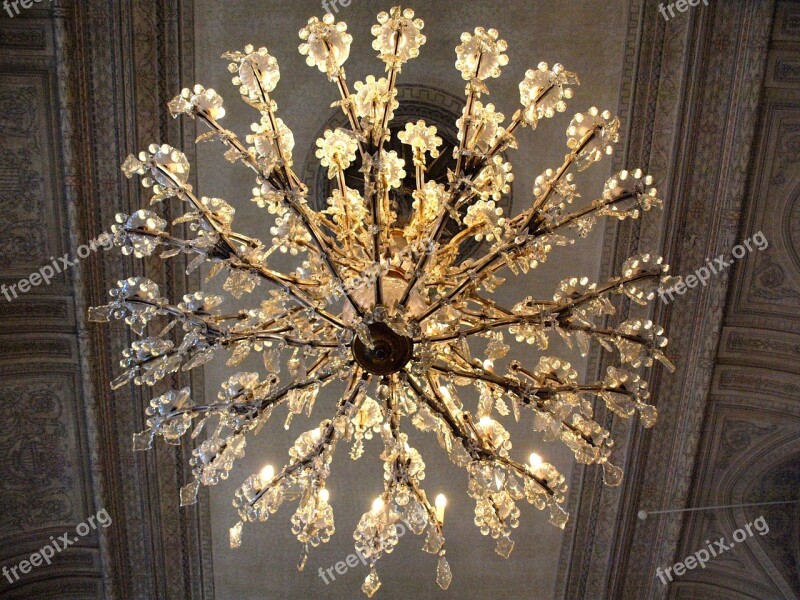 Crystal Chandelier Crystals Lamp Roof Castle