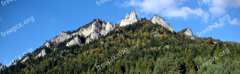 Pieniny Poland Mountains Landscape The Three Crowns